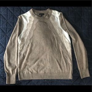 JCREW- women’s color block and lace sweater